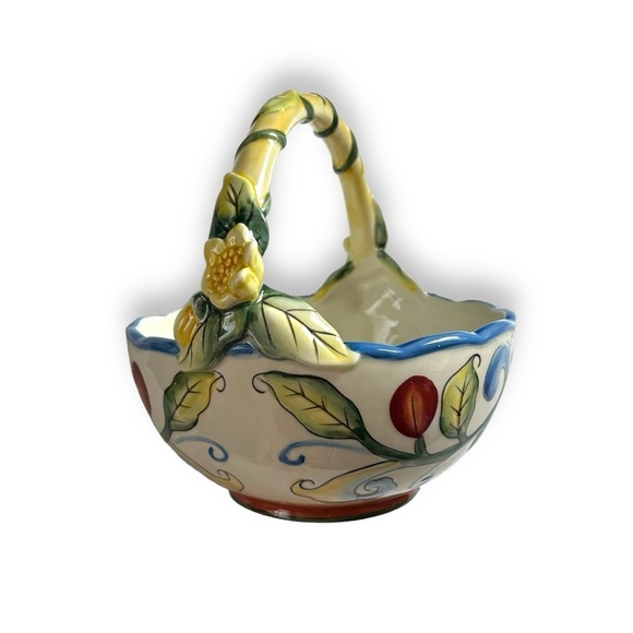 Fitz and Floyd Ricamo motif ceramic basket replacement dinnerware collectors - Picture 2 of 10